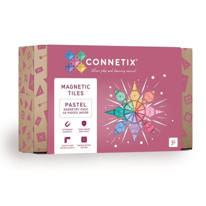 Connetix Pastell geometripakke - 40 brikker (CT-P-00040-GE) i gruppen LEKER, BARN OG BABY / Leker / Lekesett hos TP E-commerce Nordic AB (D24582)