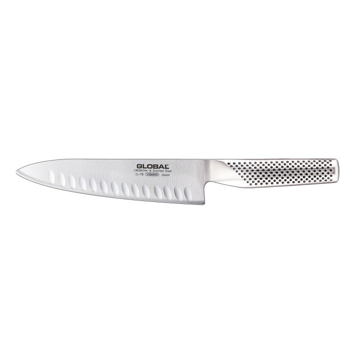 GLOBAL Kokkekniv med rillet blad på 20 cm (G-78 ) i gruppen HJEM, HUS OG HAGE / Kjøkkenutstyr / Kjøkkenkniver og knivslipere hos TP E-commerce Nordic AB (D24583)
