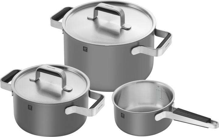 Zwilling Pure gryte- og pannesett - Grå - 3 deler i gruppen HJEM, HUS OG HAGE / Kjøkkenutstyr / Gryter og kjeler hos TP E-commerce Nordic AB (D24613)