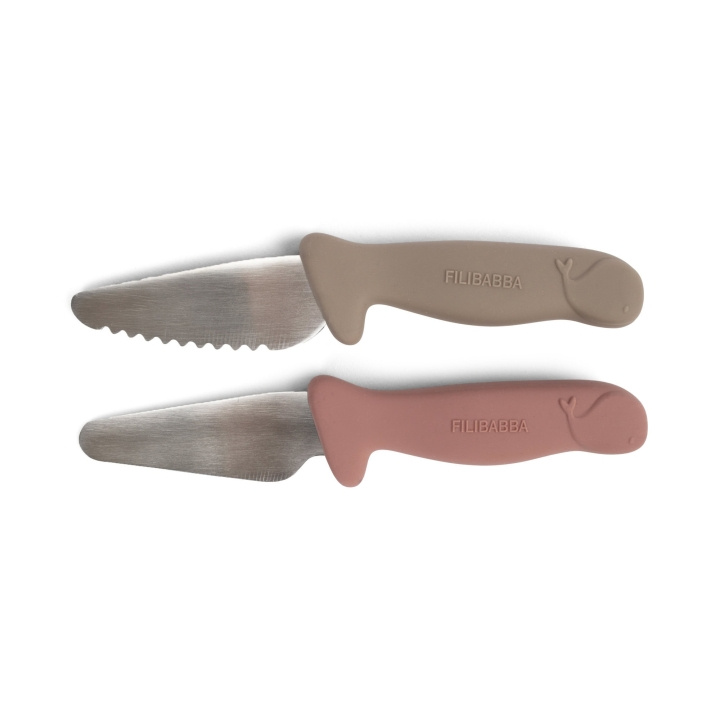 Filibabba Skjærekniver for nybegynnere - 2-pakning - Warm Grey + Rose - (FI-03338) i gruppen HJEM, HUS OG HAGE / Kjøkkenutstyr / Kjøkkenkniver og knivslipere hos TP E-commerce Nordic AB (D24648)