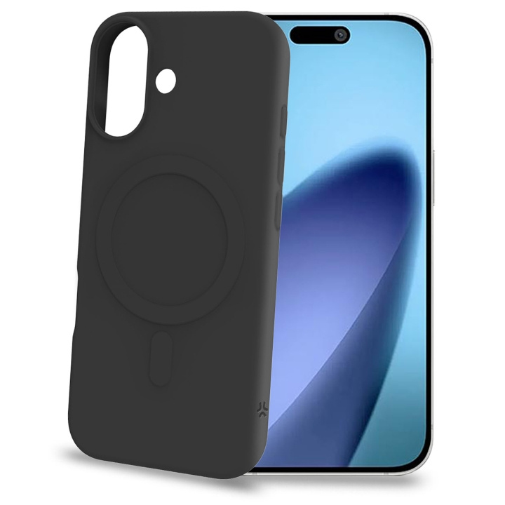 Celly Cromomag Soft rubber case MagSafe-kompatibelt iPhone 17 Pro Svart i gruppen SMARTTELEFON & NETTBRETT / Mobilbeskyttelse / Apple / iPhone 17 hos TP E-commerce Nordic AB (D24767)
