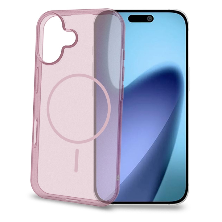 Celly Magsand MagSafe-kompatibelt skal iPhone 17 Rosa i gruppen SMARTTELEFON & NETTBRETT / Mobilbeskyttelse / Apple / iPhone 17 hos TP E-commerce Nordic AB (D24773)