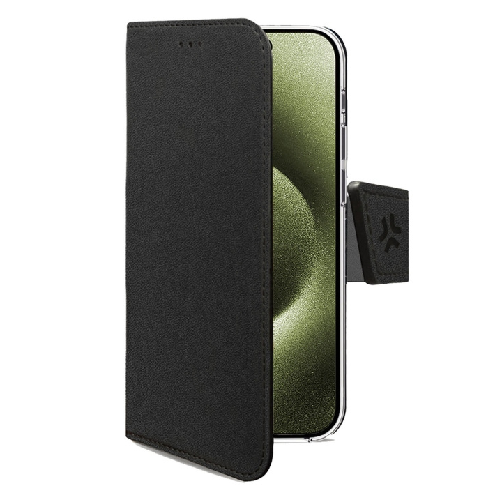 Celly Wally Wallet Case iPhone 17 Svart i gruppen SMARTTELEFON & NETTBRETT / Mobilbeskyttelse / Apple / iPhone 17 hos TP E-commerce Nordic AB (D24777)