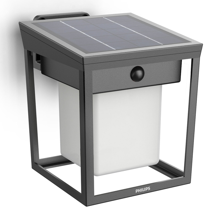 Philips Blaise Vägglampa Solcell LED 250/20lm Svart i gruppen HJEM, HUS OG HAGE / El og belysning / Utendørsbelysning / Fasadebelysning / Med bevegelsessensor hos TP E-commerce Nordic AB (D24803)