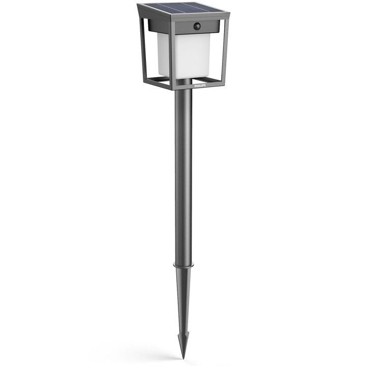 Philips Blaise Piedestal Solcell LED 250/20lm Svart i gruppen HJEM, HUS OG HAGE / El og belysning / Utendørsbelysning hos TP E-commerce Nordic AB (D24804)