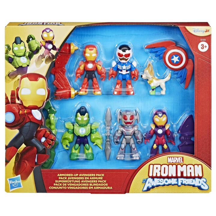 Marvel Iron Man And His Awesome Friends Armored-Up Avengers Pack i gruppen LEKER, BARN OG BABY / Leker / Figurer, miniatyrer og tilbehør hos TP E-commerce Nordic AB (D24876)