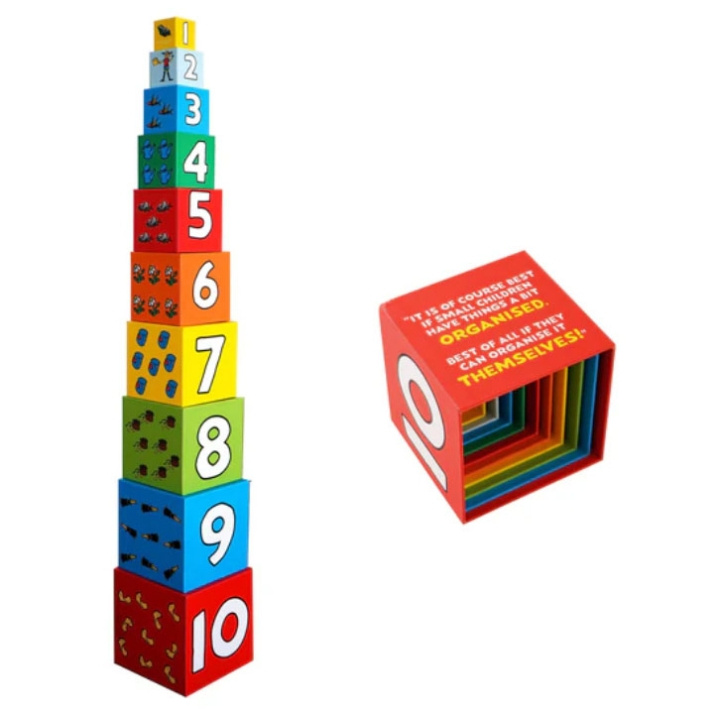 ASTRID LINDGREN Stacking Cubes i gruppen LEKER, BARN OG BABY / Leker / Byggeleker / Byggeklosser hos TP E-commerce Nordic AB (D24895)