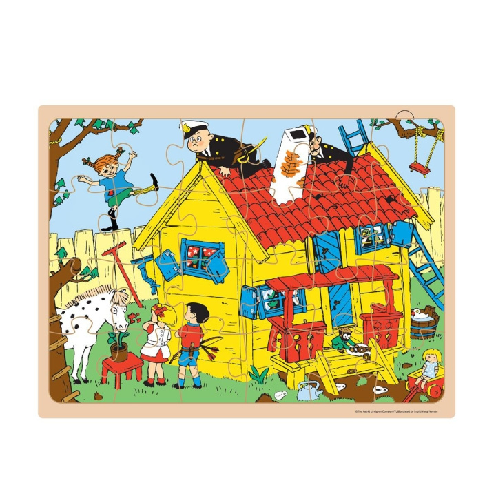 ASTRID LINDGREN Puslespill 24 Pcs Wooden Framed Puzzle i gruppen LEKER, BARN OG BABY / Leker / Barnas puslespill hos TP E-commerce Nordic AB (D24899)