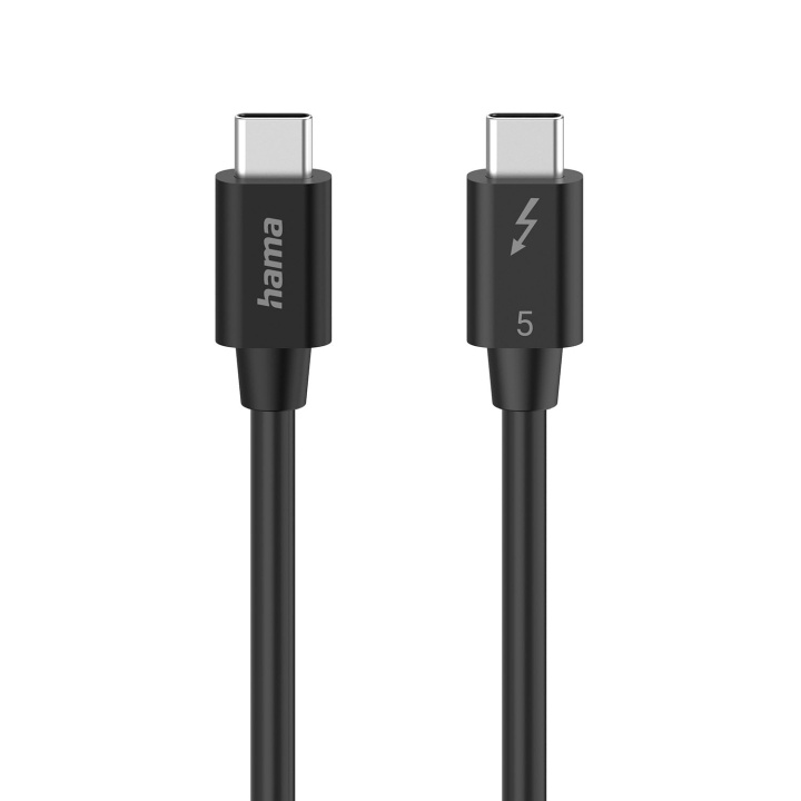 Hama Kabel USB-C Thunderbolt 5 80 Gbit/S Ultra-Hd 8K 1.0M Svart i gruppen Datautstyr / Kabler og adaptere / USB / USB-C hos TP E-commerce Nordic AB (D24907)
