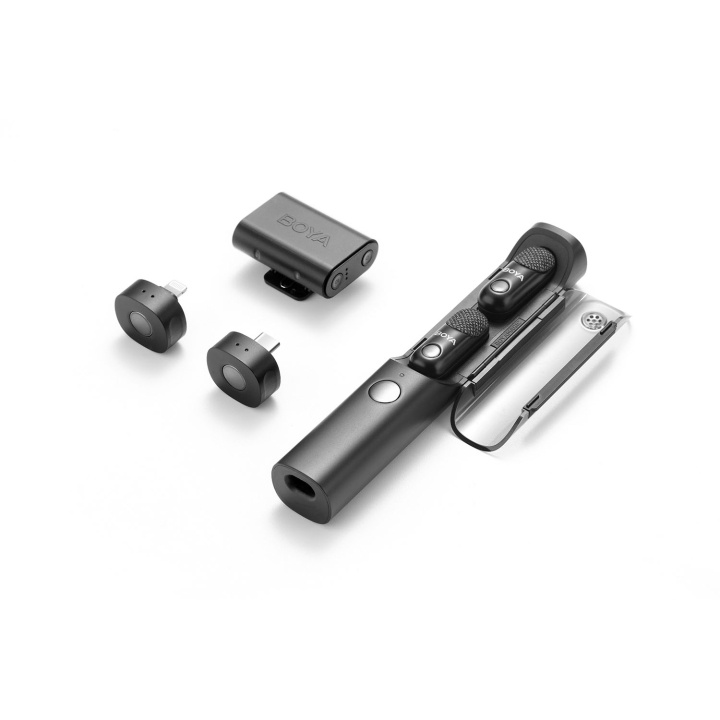 BOYA Mikrofon Transformable Magic 02 - USB-C, 3.5mm, Lightning i gruppen Elektronikk / Lyd & Bilde / Håndholdte mikrofoner hos TP E-commerce Nordic AB (D24938)