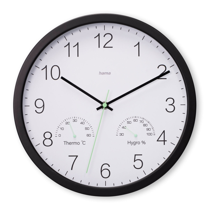 Hama Veggur Santorini Svart Diameter 30 Cm i gruppen HJEM, HUS OG HAGE / Klokker & Teller / Veggklokkene hos TP E-commerce Nordic AB (D24947)