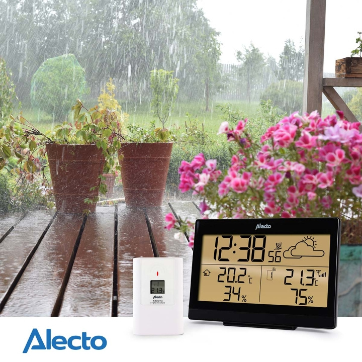 Alecto Værstasjon med trådløs sensor Svart i gruppen HJEM, HUS OG HAGE / Vifter og klimaprodukter / Termometre og værstasjoner hos TP E-commerce Nordic AB (D25013)