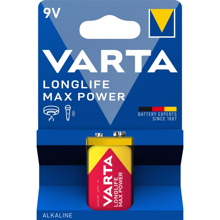 Varta Longlife Max Power 9V Batteri i gruppen Elektronikk / Batterier & Ladere / Batterier hos TP E-commerce Nordic AB (D25024)