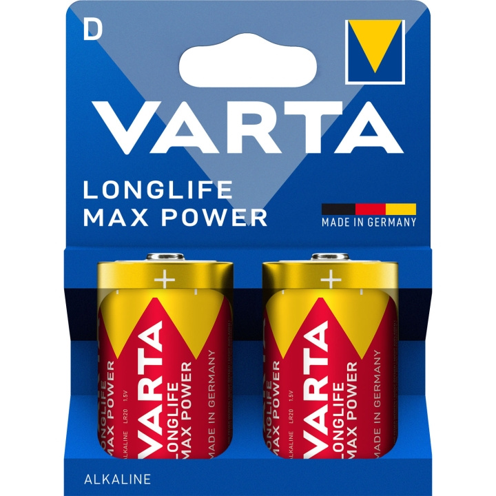 Varta Longlife Max Power D / LR20 Batteri 2-pack i gruppen Elektronikk / Batterier & Ladere / Batterier hos TP E-commerce Nordic AB (D25026)