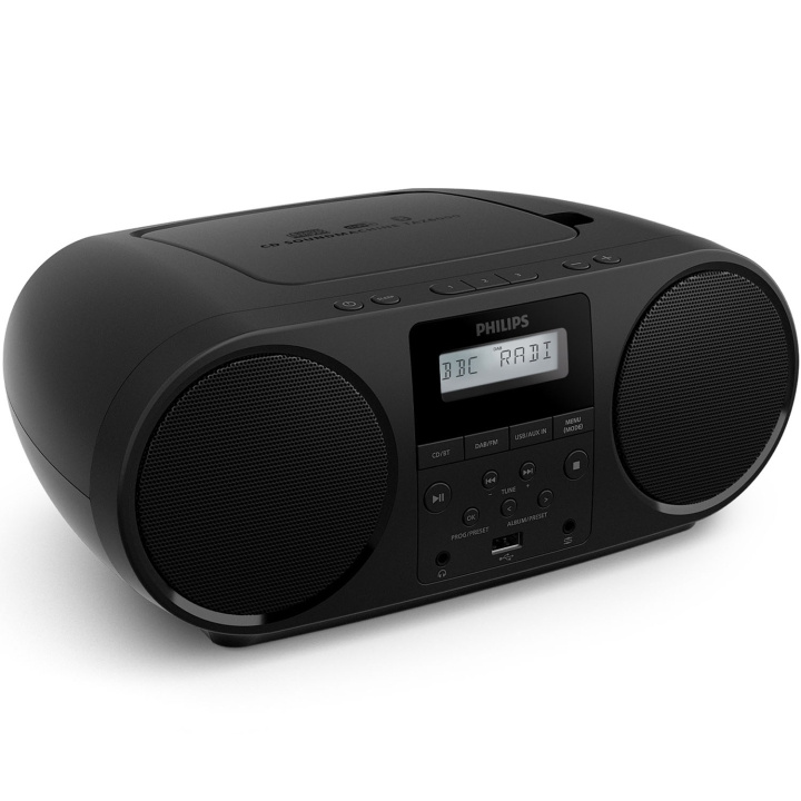 Philips Boombox CD/DAB+/FM-radio/Bluetooth TAZ6000/10 Svart i gruppen Elektronikk / Lyd & Bilde / Hjemmekino, HiFi og bærbar / Radio & Vekkerklokker / Radio hos TP E-commerce Nordic AB (D25029)