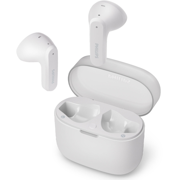 Philips Hörlurar In-Ear TWS Dynamisk bas Vit i gruppen Elektronikk / Lyd & Bilde / Hodetelefoner & Tilbehør / Hodetelefoner hos TP E-commerce Nordic AB (D25031)