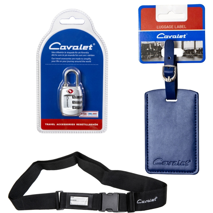 Cavalet Resekit 13 (TSA Lås, Bagagerem, Bagagetag Blå) i gruppen SPORT, FRITID & HOBBY / Reise / Annet hos TP E-commerce Nordic AB (D25046)