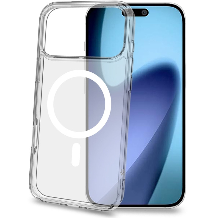 Celly Gelskinmag TPU Cover MagSafe-kompatibelt iPhone 17 Pro Max Transparent i gruppen SMARTTELEFON & NETTBRETT / Mobilbeskyttelse / Apple / iPhone 17 hos TP E-commerce Nordic AB (D25059)
