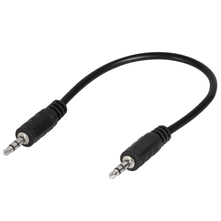 LogiLink Audiokabel 3,5mm-hane - 3,5mm-hane Stereo 0,2m Svart i gruppen Elektronikk / Kabler og adaptere / RCA / Kabler hos TP E-commerce Nordic AB (D25086)
