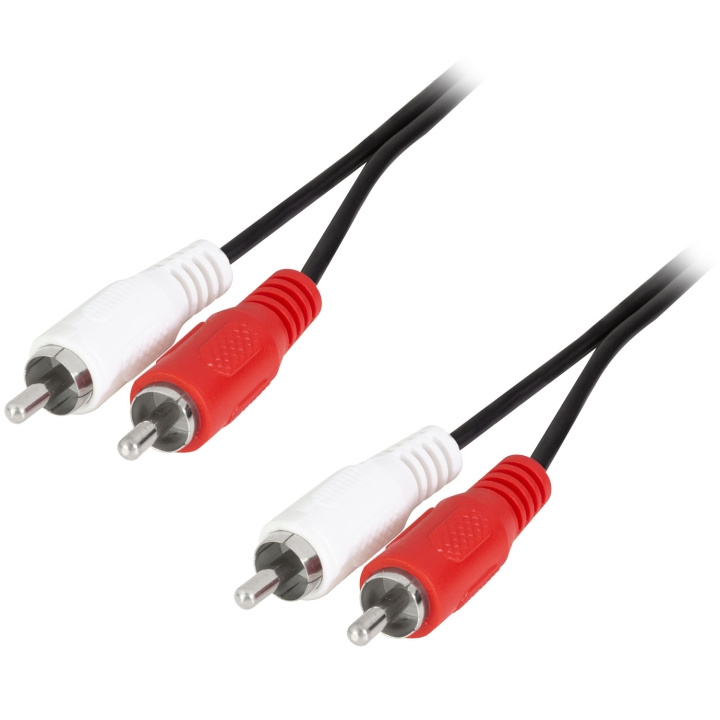 LogiLink Audiokabel 2 x RCA-hane - 2 x RCA-hane 2,5m Svart i gruppen Elektronikk / Kabler og adaptere / RCA / Kabler hos TP E-commerce Nordic AB (D25088)