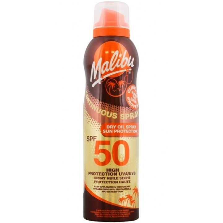 Malibu Sun High Protection Dry Oil Spray SPF50 175ml i gruppen HELSE OG SKJØNNHET / Hudpleie / Soling / Solkrem hos TP E-commerce Nordic AB (D25163)
