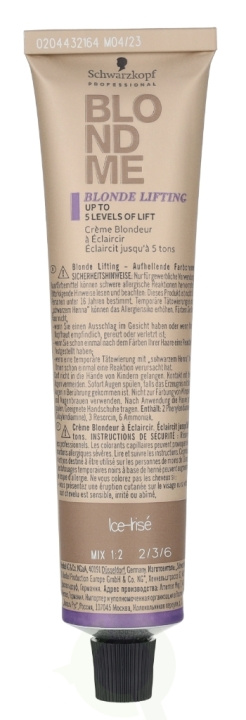 Schwarzkopf Blond Me Colors Lifting Creme Blondeur 60 ml Ice-Irise i gruppen HELSE OG SKJØNNHET / Hår & styling / Hårpleie / Hårfarge / Hårfarge & Fargebombe hos TP E-commerce Nordic AB (D25234)