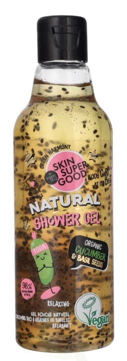Organic Shop Planeta Organica Natural Shower Gel 250 ml Cucumber And Basil i gruppen HELSE OG SKJØNNHET / Hår & styling / Hårpleie / Sjampo hos TP E-commerce Nordic AB (D25270)