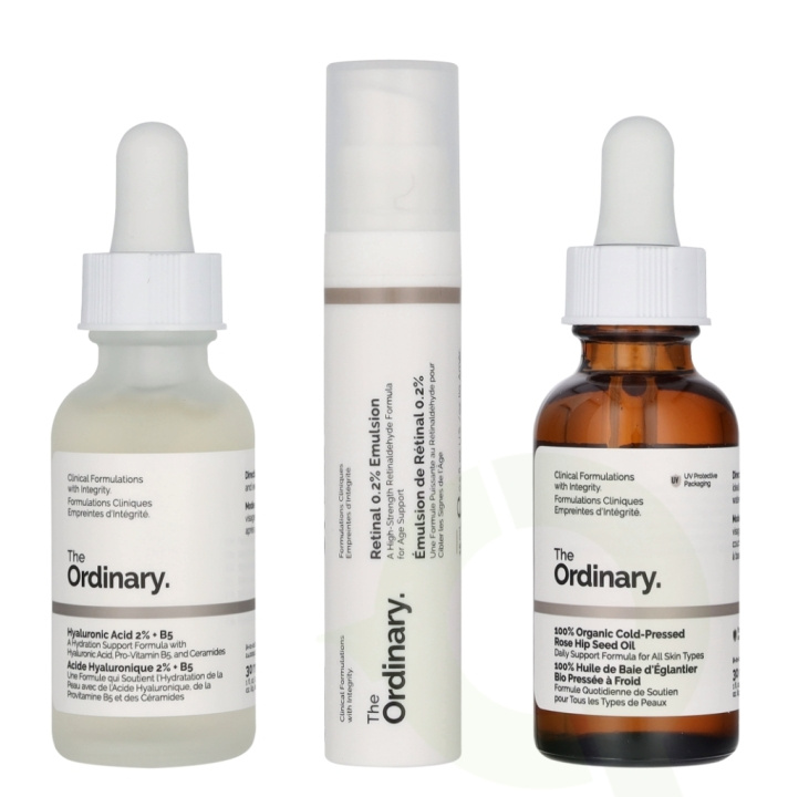 The Ordinary The Nightly Set 75 ml Emulsion 15ml/Rose Hip Seed Oil 30ml/Hyaluronic Acid 2% + B5 30ml i gruppen HELSE OG SKJØNNHET / Hudpleie / Ansikt / Hudserum hos TP E-commerce Nordic AB (D25287)