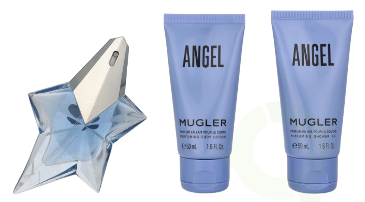 Thierry Mugler Angel Giftset 125 ml Edp Spray 25ml/Body Lotion 50ml/Shower Gel 50ml i gruppen HELSE OG SKJØNNHET / Duft og parfyme / Parfyme / Parfymebokser hos TP E-commerce Nordic AB (D25331)