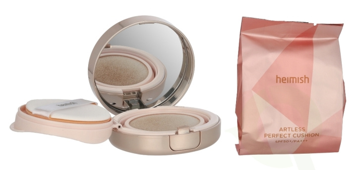 Heimish Artless Perfect Cushion SPF50+ PA+++ 26 g No.23 Natural Beige - 2 x 13 gr i gruppen HELSE OG SKJØNNHET / Hudpleie / Soling / Solkrem hos TP E-commerce Nordic AB (D25333)