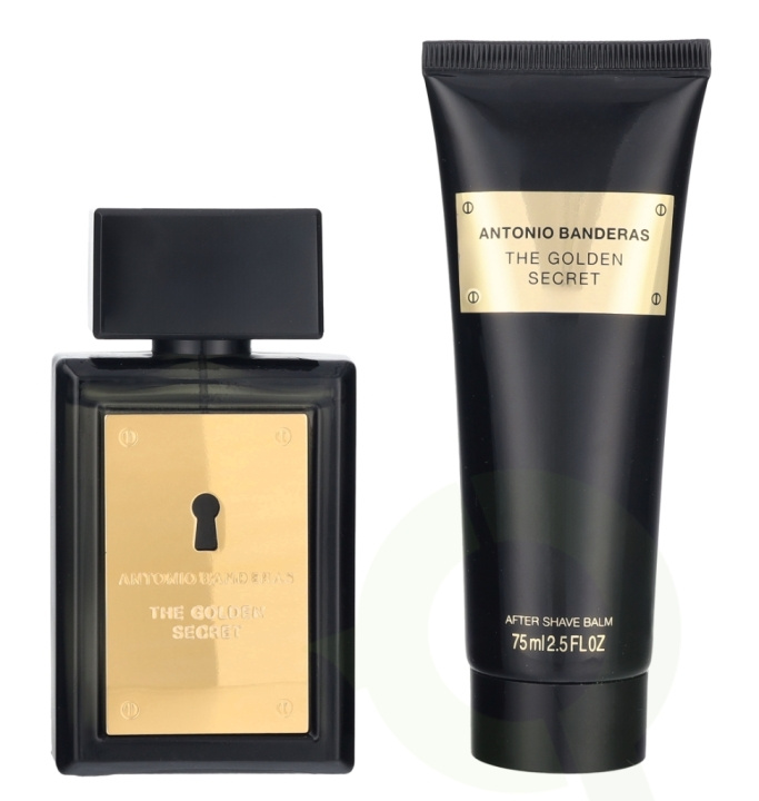 Antonio Banderas A. Banderas The Golden Secret Giftset 125 ml Edt Spray 50 ml/After Shave Balm 75 ml i gruppen HELSE OG SKJØNNHET / Duft og parfyme / Parfyme / Parfymebokser hos TP E-commerce Nordic AB (D25423)