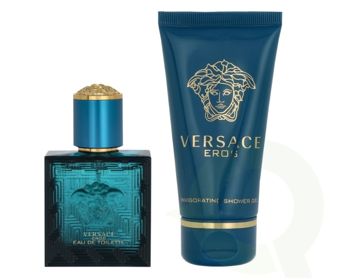 Versace Eros Pour Homme Giftset 80 ml Edt Spray 30ml/B&S Gel 50ml i gruppen HELSE OG SKJØNNHET / Duft og parfyme / Parfyme / Parfyme for han hos TP E-commerce Nordic AB (D25424)