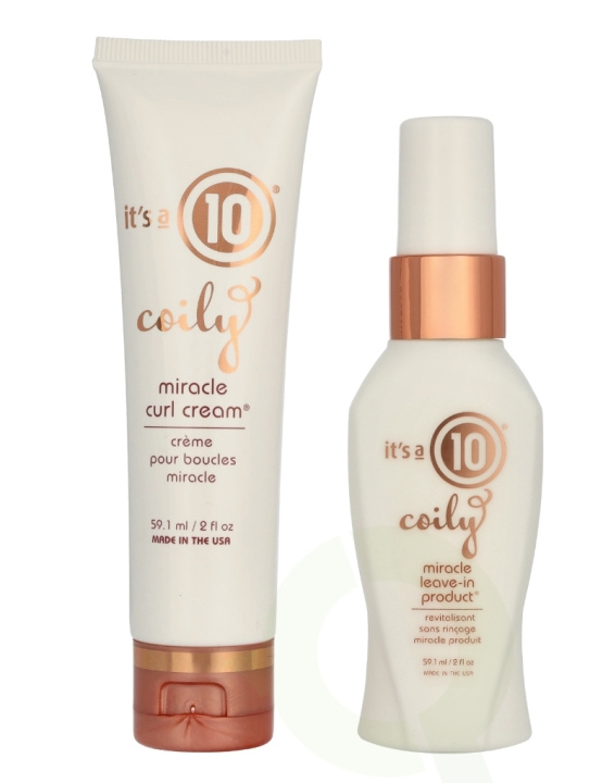 It\'s a 10 Coily Style Duo Set 118.2 ml Leave-in 59,1ml/Curl Cream 59,1ml i gruppen HELSE OG SKJØNNHET / Hår & styling / Hårpleie hos TP E-commerce Nordic AB (D25459)