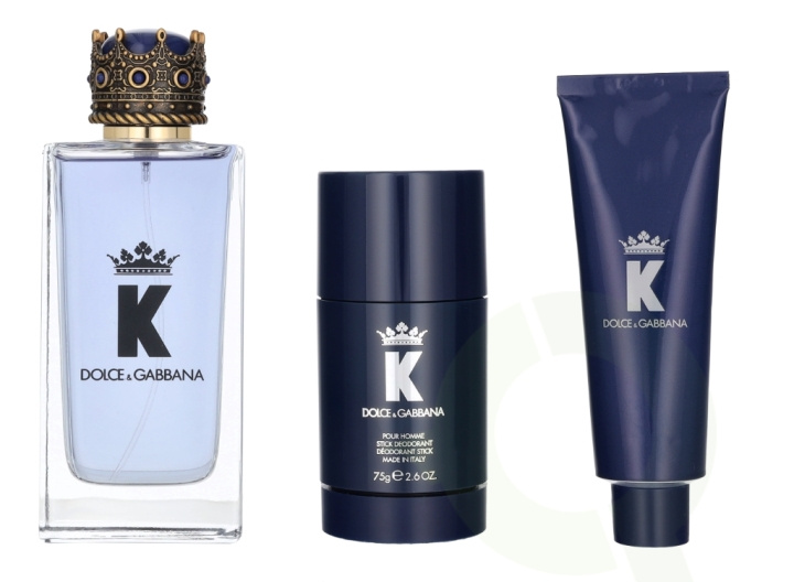 Dolce & Gabbana K Giftset 225 ml Edt Spray 100 ml/Shower Gel 50 ml/Deo Stick 75 ml i gruppen HELSE OG SKJØNNHET / Duft og parfyme / Parfyme / Parfymebokser hos TP E-commerce Nordic AB (D25488)