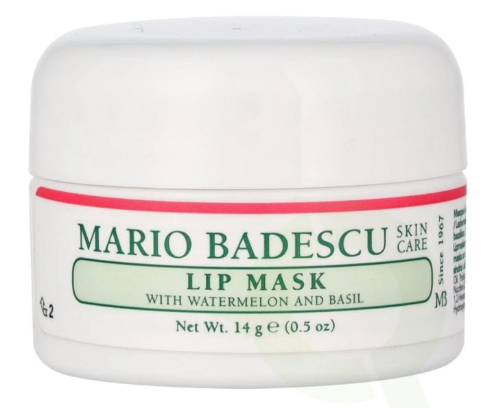 Mario Badescu Lip Mask With Watermelon & Basil 14 ml i gruppen HELSE OG SKJØNNHET / Makeup / Lepper / Leppepomade hos TP E-commerce Nordic AB (D25517)
