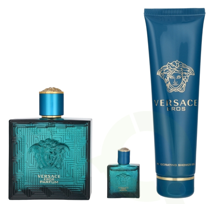 Versace Eros Pour Homme Giftset 255 ml Perfume Spray 100ml/Perfumed Shower Gel 150ml/Perfume 5 ml i gruppen HELSE OG SKJØNNHET / Duft og parfyme / Parfyme / Parfyme for han hos TP E-commerce Nordic AB (D25644)