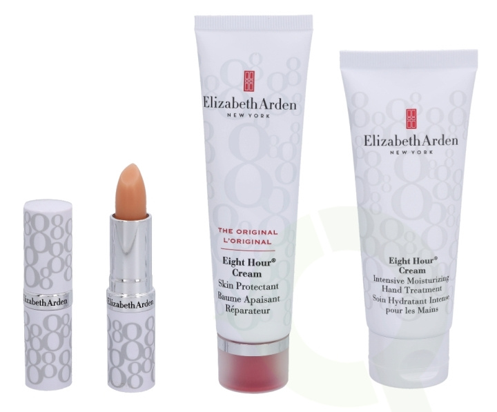Elizabeth Arden E.Arden Eight Hour Beauty Must Haves Set 128.7 ml Hand Cream 75ml/Cream 50ml/Lip Prot. Stick 3,7gr i gruppen HELSE OG SKJØNNHET / Gavesett / Gavesett for henne hos TP E-commerce Nordic AB (D25684)