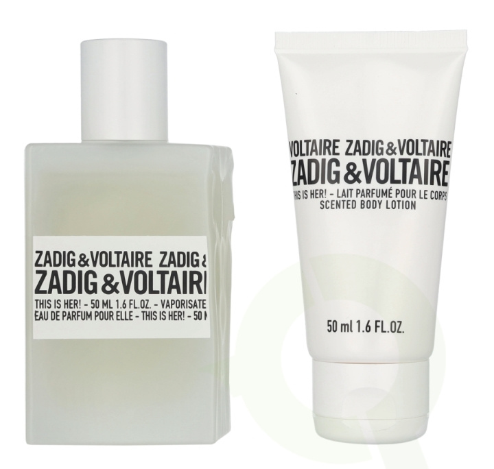 Zadig & Voltaire This Is Her! Giftset 100 ml Edp Spray 50ml/Body Lotion 50ml i gruppen HELSE OG SKJØNNHET / Duft og parfyme / Parfyme / Parfymebokser hos TP E-commerce Nordic AB (D25747)