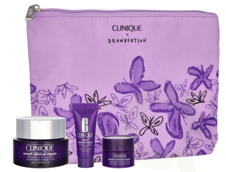 Clinique Smart Clinical Repair Set 65 ml Smart Clinical Repair Lifting Face + Neck Cream 50ml/Smart Clinical Repair Wrinkle Correcting Serum 10ml (promo) /Smart Clinical Reapir Wrinkle Correcting Eye Cream 5ml (promo) i gruppen HELSE OG SKJØNNHET / Gavesett / Gavesett for henne hos TP E-commerce Nordic AB (D25781)