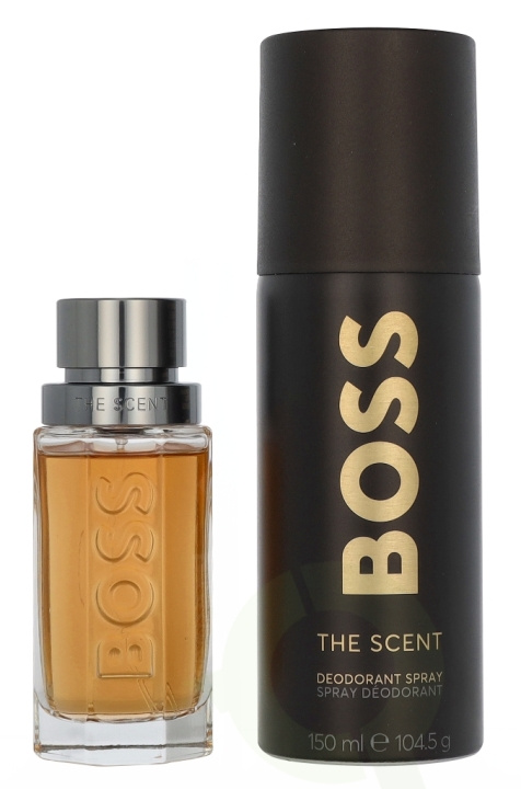 Hugo Boss The Scent Giftset 200 ml Edt Spray 50ml/Deodorant Spray 150ml i gruppen HELSE OG SKJØNNHET / Duft og parfyme / Parfyme / Parfyme for han hos TP E-commerce Nordic AB (D25868)