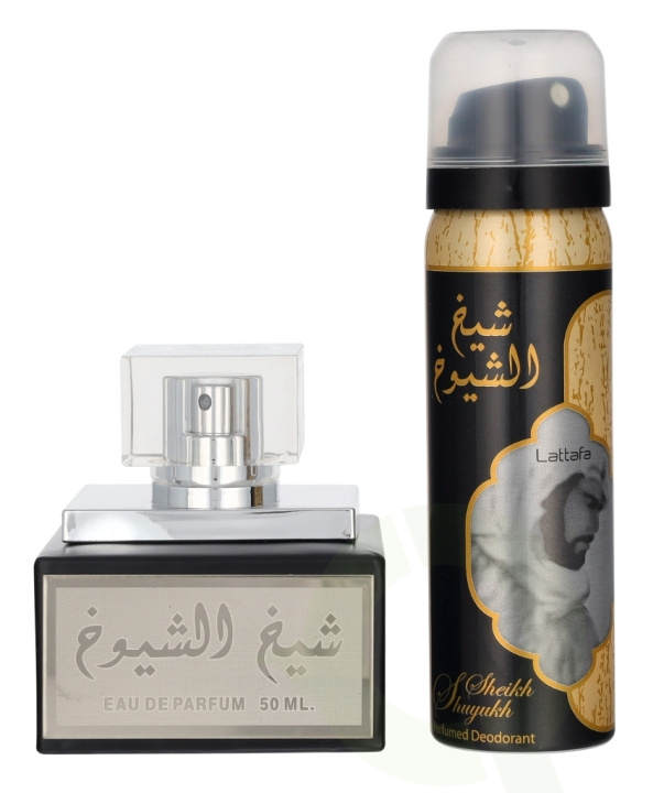 Lattafa Sheikh Al Shuyukh Giftset 100 ml Edp Spray 50ml/Deodorant Spray 50ml i gruppen HELSE OG SKJØNNHET / Duft og parfyme / Parfyme / Parfyme for henne hos TP E-commerce Nordic AB (D25899)