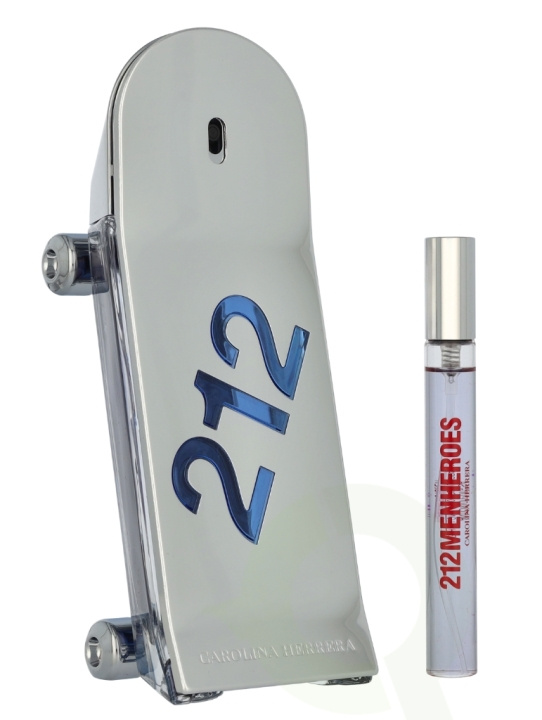 Carolina Herrera 212 Men Heroes Giftset 100 ml Edt Spray 90ml/Edt Spray 10ml i gruppen HELSE OG SKJØNNHET / Duft og parfyme / Parfyme / Parfymebokser hos TP E-commerce Nordic AB (D25923)