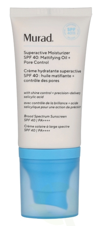 Murad Superactive Moisturizer Oil + Pore Control SPF40 50 ml i gruppen HELSE OG SKJØNNHET / Hudpleie / Ansikt / Dagkrem hos TP E-commerce Nordic AB (D26066)