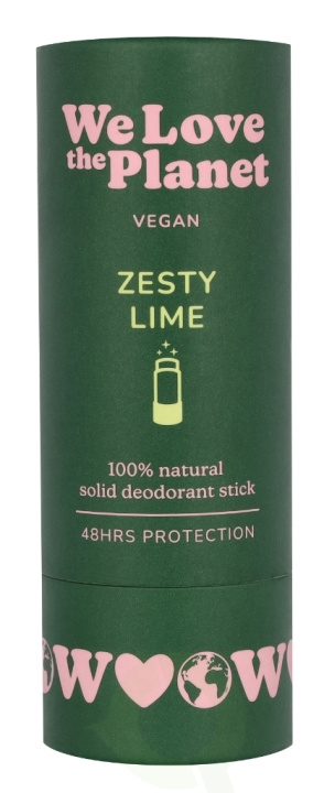 We Love The Planet Vegan Deodorant Stick 40 g Zesty Lime i gruppen HELSE OG SKJØNNHET / Duft og parfyme / Deodorant hos TP E-commerce Nordic AB (D26077)
