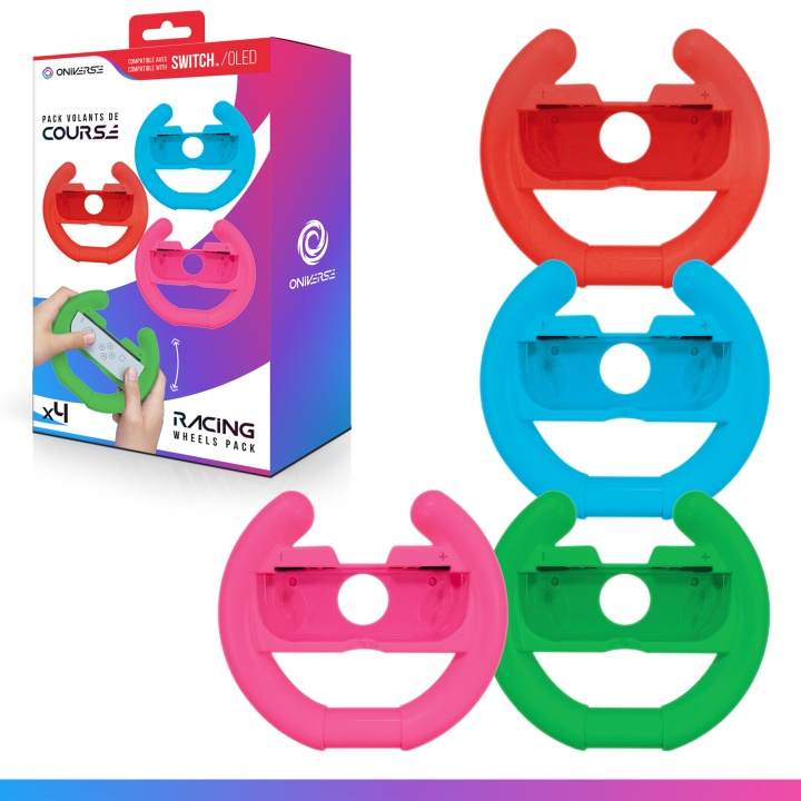 Oniverse Nsw2 Pakke med 4 racinghjul for kontrollerholdere i gruppen Elektronikk / TV-spill & tilbehør / Nintendo Switch 2 / Tilbehør hos TP E-commerce Nordic AB (D26973)
