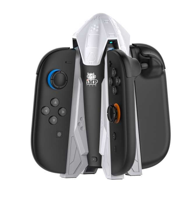 iMP TECH iMP - Rocket Dock LED lader for Switch JoyCon 2 i gruppen Elektronikk / TV-spill & tilbehør / Nintendo Switch 2 / Tilbehør hos TP E-commerce Nordic AB (D27076)