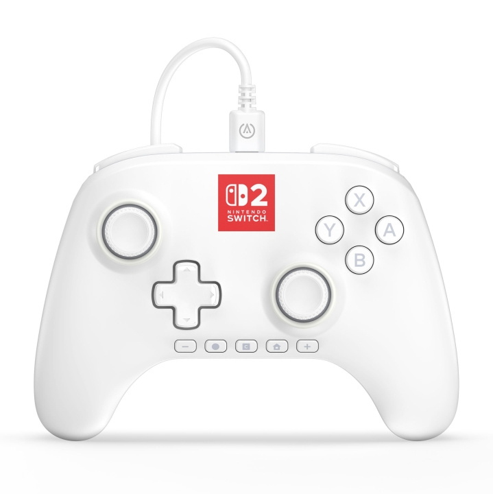 PowerA Advantage Wired Controller for Nintendo Switch 2 med Lumectra - Hvit i gruppen Elektronikk / TV-spill & tilbehør / Nintendo Switch 2 / Tilbehør hos TP E-commerce Nordic AB (D27173)
