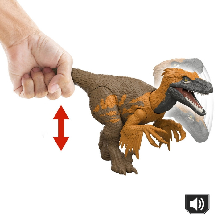 Jurassic World Rebirth Wild Roar - Utahraptor i gruppen LEKER, BARN OG BABY / Leker / Figurer, miniatyrer og tilbehør hos TP E-commerce Nordic AB (D27613)