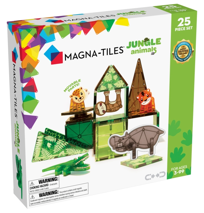 Magna Tiles Magna-Tiles - Jungle Animals 25-pk sett (90222) i gruppen LEKER, BARN OG BABY / Leker / Byggeleker / Byggeklosser hos TP E-commerce Nordic AB (D27636)