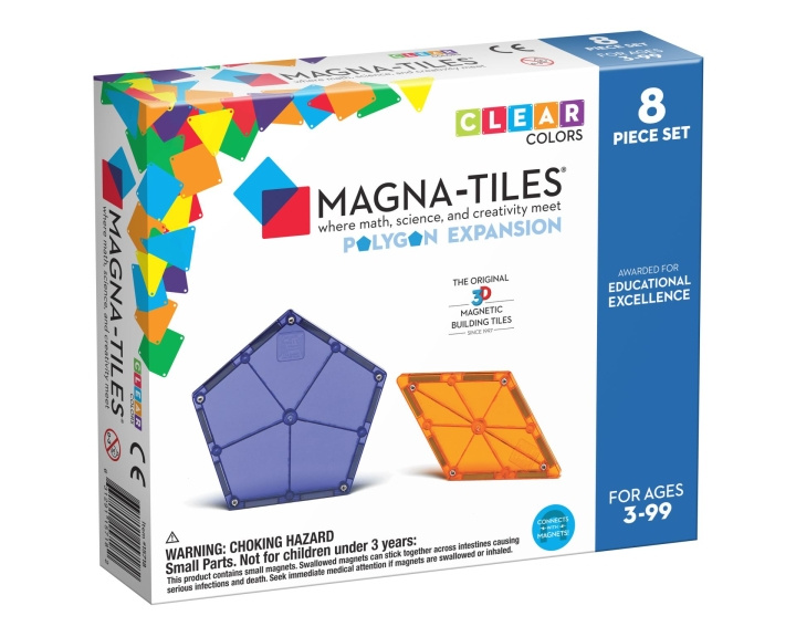 Magna Tiles MAGNA-TILES - Polygons Expansion 8-delt sett (90217) i gruppen LEKER, BARN OG BABY / Leker / Byggeleker / Byggeklosser hos TP E-commerce Nordic AB (D27642)